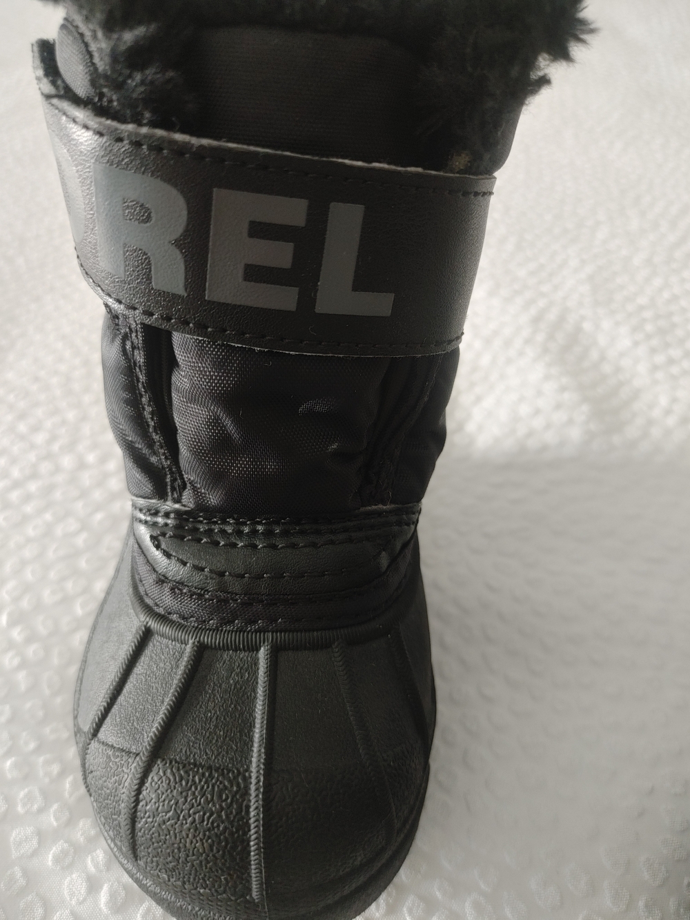 Sorel Kids Snow Commander Waterproof Black Winter Fur-Trim Boots 5 - Picture 9 of 13